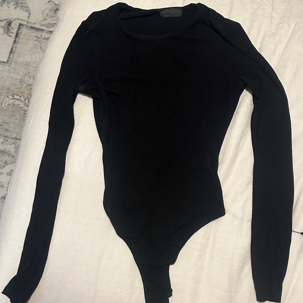 White Fox Boutique Classic Black Bodysuit